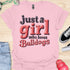 Just a girl who loves bulldogs - V10 - 3D Blocks T-Shirt
